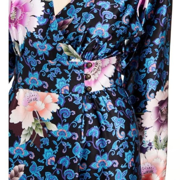 Nanette Lepore Printed Silk Faux-Wrap Dress - Picture 3 of 7